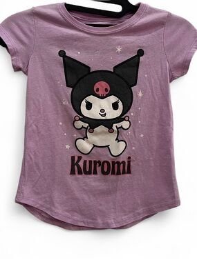Sanrio Kuromi Lilac Graphic Tee with Black Accent